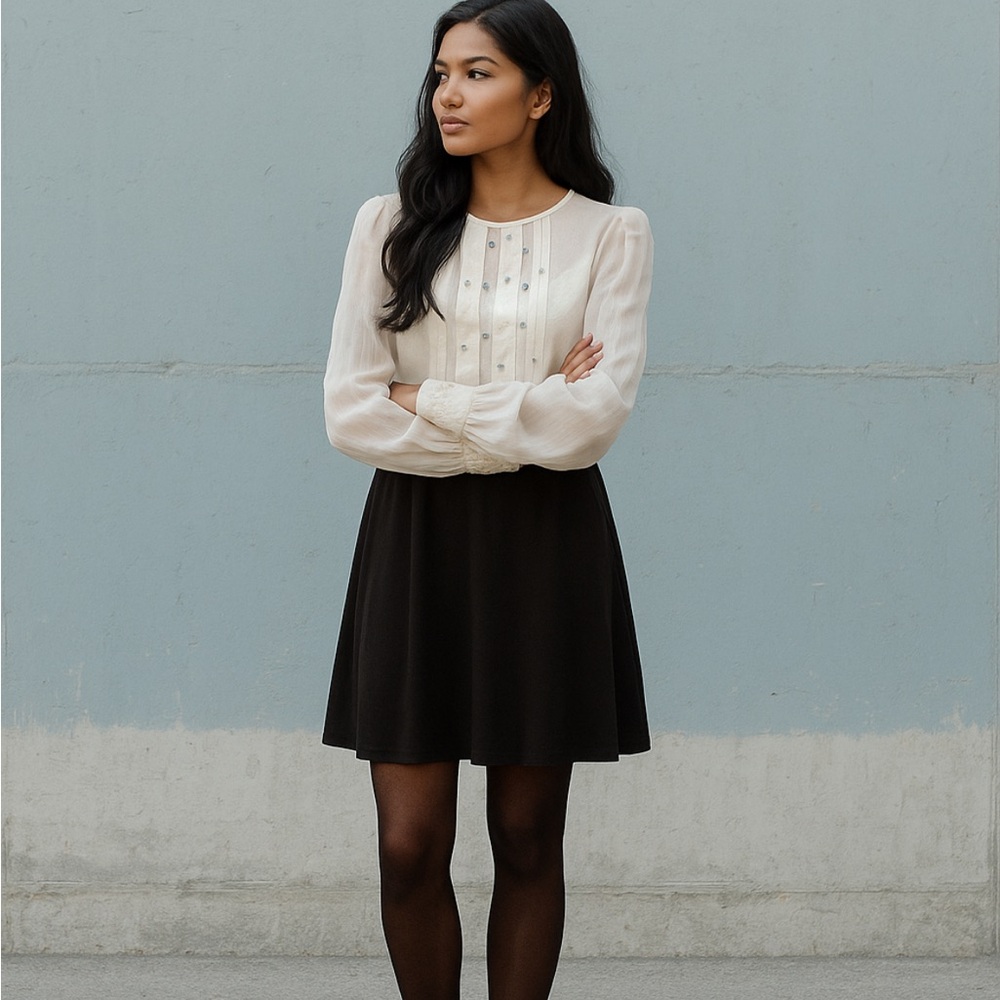 The Limited Cream Blouse with Lustery Details. With FREE camisole for underneath